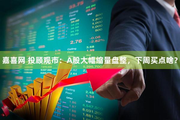 嘉喜网 投顾观市：A股大幅缩量盘整，下周买点啥？