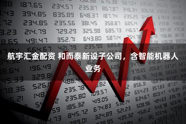 航宇汇金配资 和而泰新设子公司，含智能机器人业务